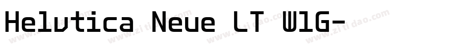 Helvtica Neue LT W1G字体转换